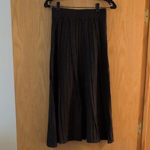 Modern Citizen Tilda Pleated Midi Skirt S Charcoal